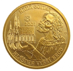 Klášter ve Vyšším Brodě 2001 PROOF (6,22 g./Zlato 999,9/1000)