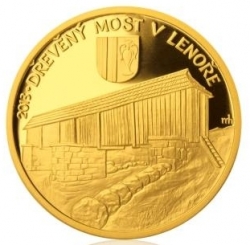 Dřevěný most v Lenoře 2013 PROOF (15,55 g./Zlato 999,9/1000) 