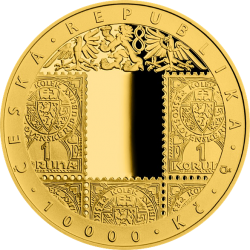 2019 - 10000 kč, 100. výročí zavedení československé měny PROOF (31,1 g./Zlato 999,9/1000)