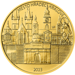 Zlata mince Hradec Králové B.K, 5000 Kč.