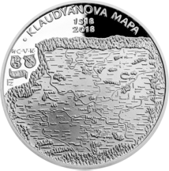 2018 - 200 kč, 500. výročí - Vydání Klaudyánovy mapy – první mapy Čech PROOF
