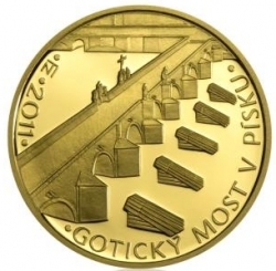 Gotický most v Písku 2011 PROOF (15,55 g./Zlato 999,9/1000) 