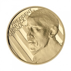 Zlatá půluncová medaile Baracka Obamy PROOF 
