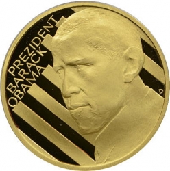 Zlatá medaile Návštěva Baracka Obamy v ČR PROOF