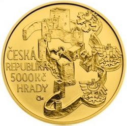 2018 - 5000 kč. Hrad Rabí B.K (15,55 g./Zlato 999,9/1000) 