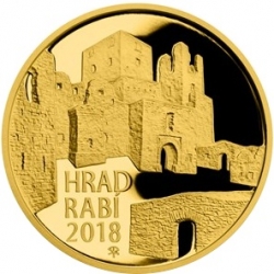 2018 - 5000 kč. Hrad Rabí PROOF (15,55 g./Zlato 999,9/1000) 