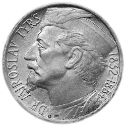 Stříbrná medaile - 100. výročí narození PhDr. Miroslava Tyrše 1932