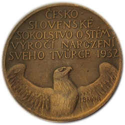 Bronzová medaile - 100. výročí narození PhDr. Miroslava Tyrše 1932