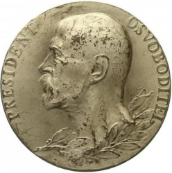 Stříbrná medaile k úmrtí T.G.Masaryka 1937 - 80 mm.