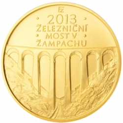 Železniční most v Žampachu B.K (15,55 g./Zlato 999,9/1000) 