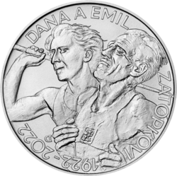 Dana Zátopková, Emil Zátopek PROOF, 200 Kč.