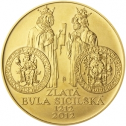 800. výročí Zlatá bula sicilská B.K (31,1 g./Zlato 999,9/1000) 