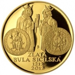 800. výročí Zlatá bula sicilská PROOF (31,1 g./Zlato 999,9/1000) 