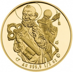 Zlatá medaile 600 let od sestrojení Staroměstského Orloje PROOF Číslovaná emise - vyražení číslo 1 na hraně medaile !!!