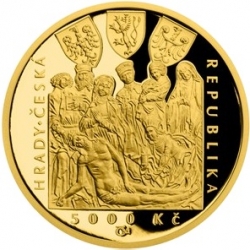2018 - 5000 kč. Hrad Zvíkov PROOF (15,55 g./Zlato 999,9/1000) 
